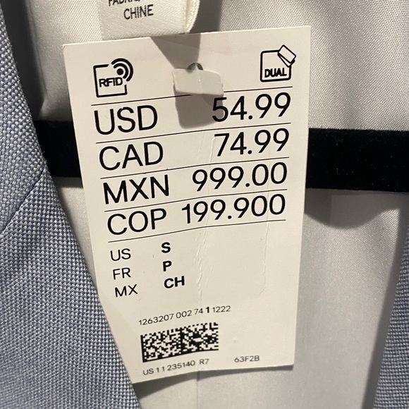 H&M Light Blue Double-Breasted Blazer - Picture 2 of 2